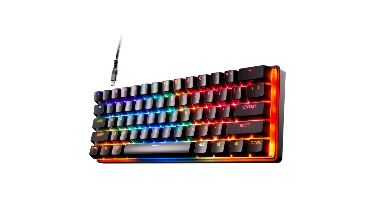 SteelSeries Apex Pro Mini, Gaming-Tastatur(schwarz, DE-Layout, SteelSeries OmniPoint 2.0)