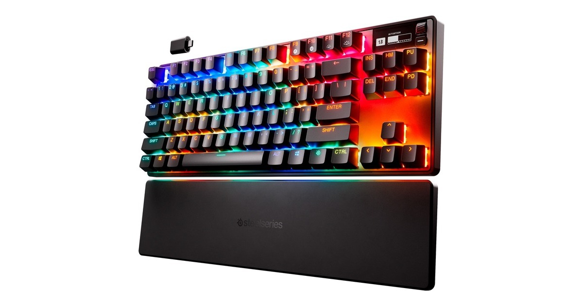 SteelSeries Apex Pro TKL Wireless, Gaming-Tastatur(schwarz, DE-Layout, SteelSeries OmniPoint 2.0)