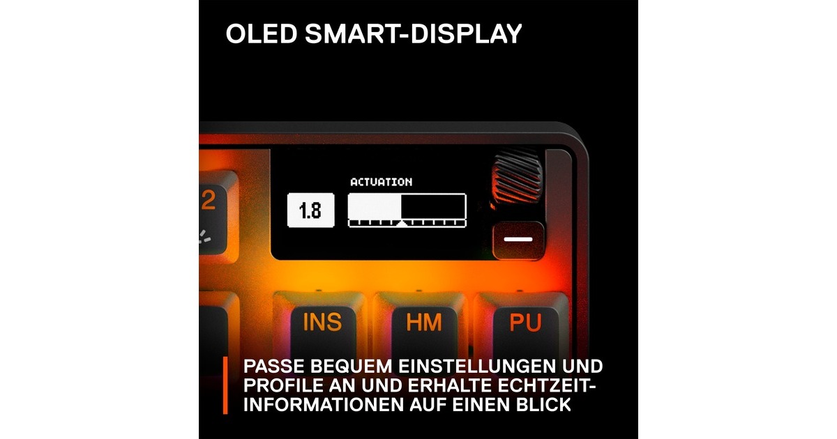 SteelSeries Apex Pro TKL Wireless, Gaming-Tastatur(schwarz, DE-Layout, SteelSeries OmniPoint 2.0)