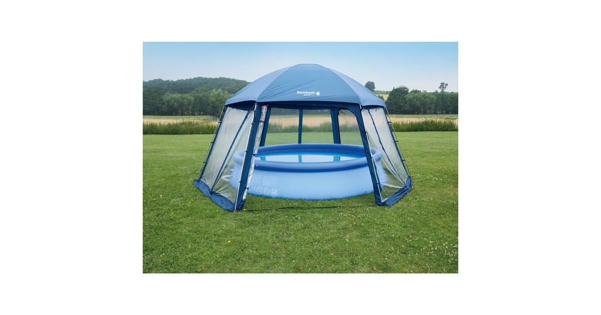 Steinbach Mega Pooldach 600cm x 520cm x 280cm, Abdeckung(für Pools bis Ø 457cm)