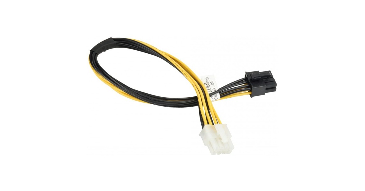 8-Pin PCIe CBL-PWEX-0665(schwarz/gelb, 30cm)