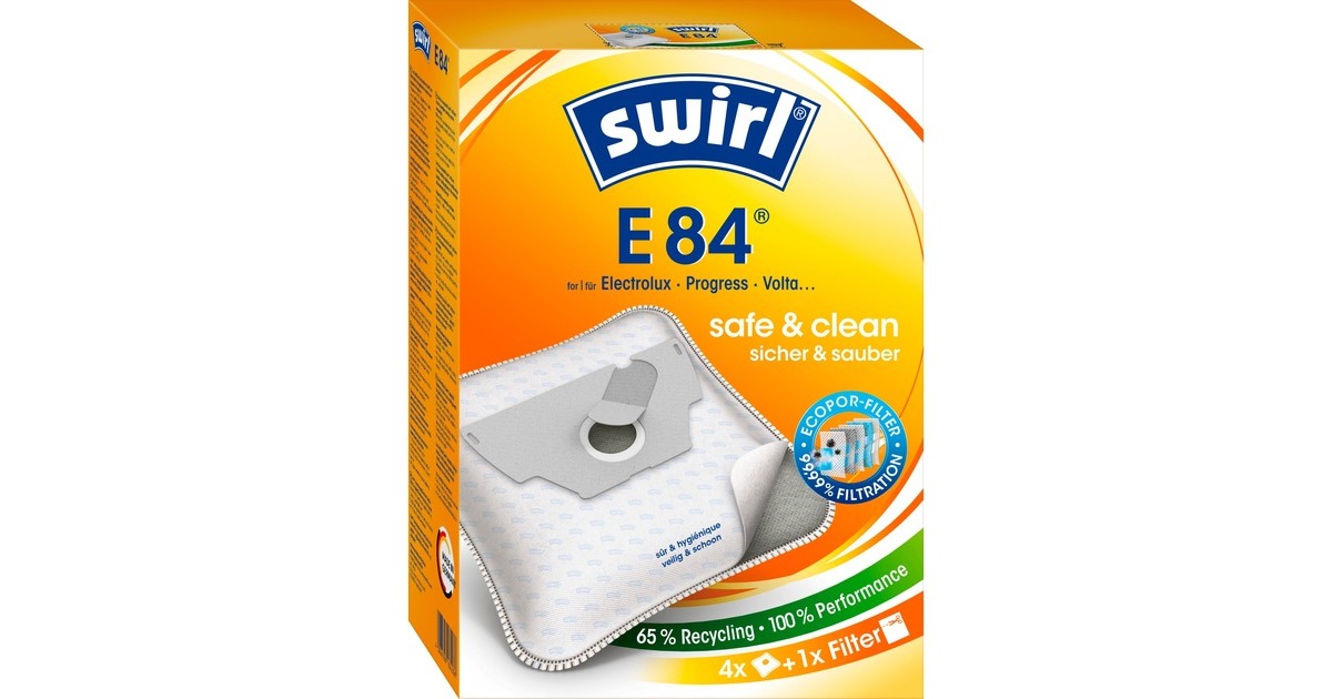 Swirl Staubsaugerbeutel E84 EcoPor(4 Stück)
