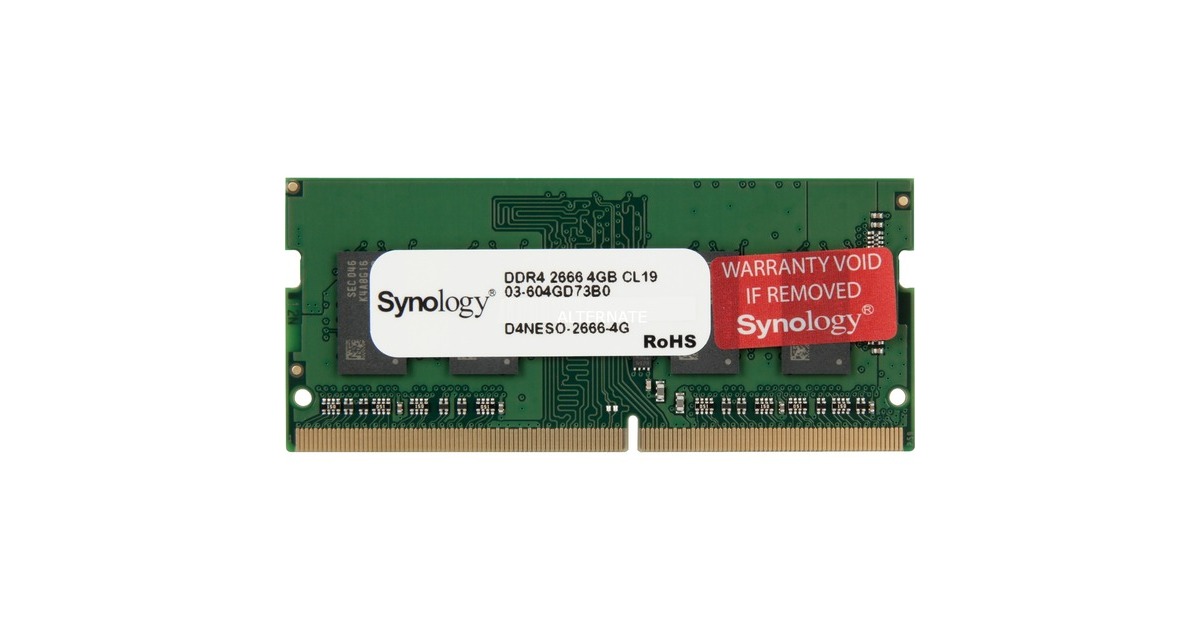 Synology DIMM 4 GB DDR4-2666, Arbeitsspeicher(D4NESO-2666-4G)