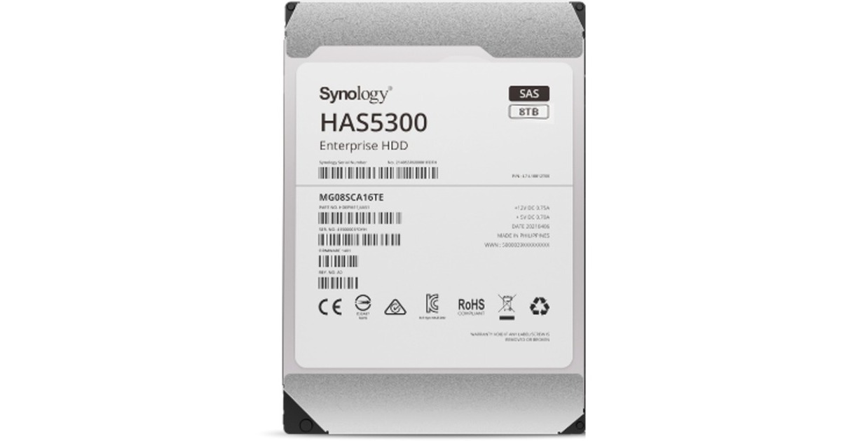 Synology HAS5300-8T, Festplatte(SAS 12 Gb/s, 3,5", 24/7)