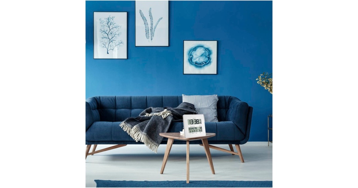 TFA Digitale Funkuhr TIMELINE mit Temperatur, Wecker(weiß)