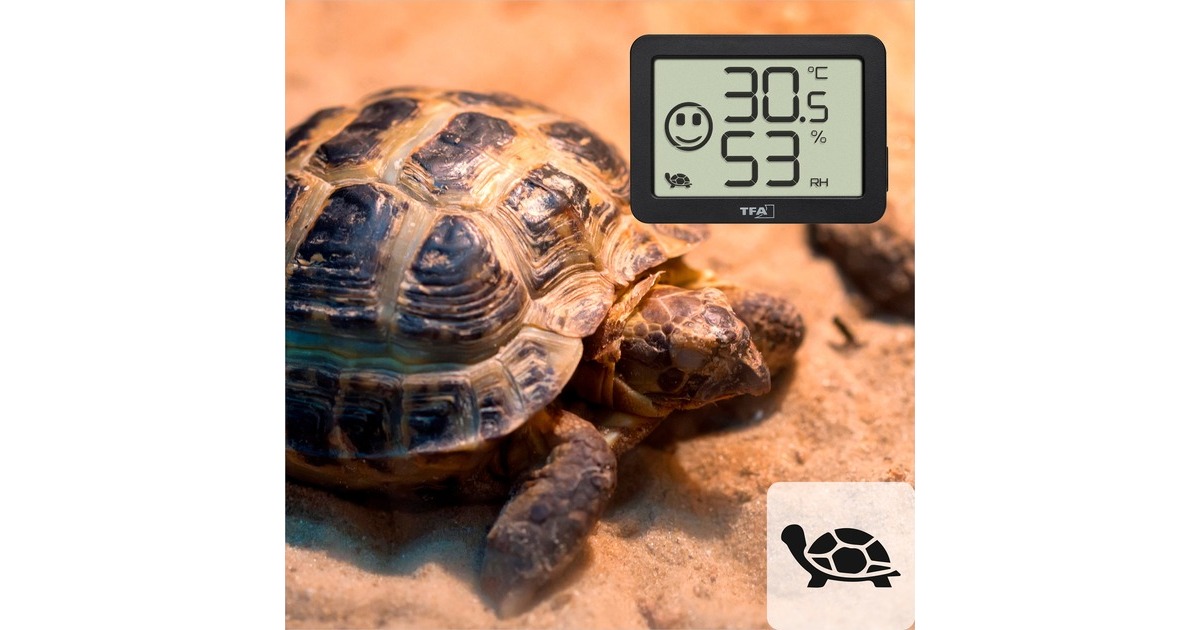 TFA Digitales Thermo-Hygrometer 30.5055, Thermometer(schwarz, 4 Einsatzgebiete: Raumklima, Musikinstrumente, Terrarium, Humidor)