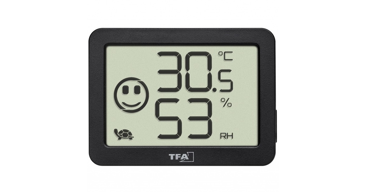 TFA Digitales Thermo-Hygrometer 30.5055, Thermometer(schwarz, 4 Einsatzgebiete: Raumklima, Musikinstrumente, Terrarium, Humidor)