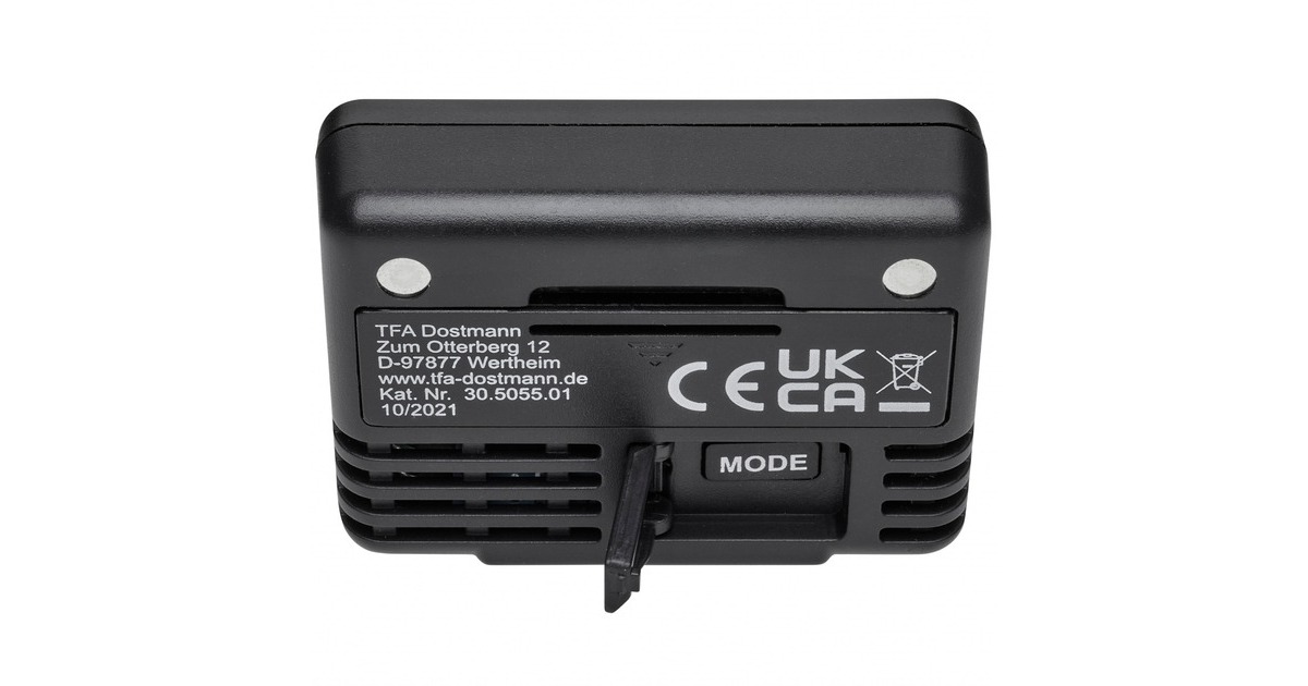 TFA Digitales Thermo-Hygrometer 30.5055, Thermometer(schwarz, 4 Einsatzgebiete: Raumklima, Musikinstrumente, Terrarium, Humidor)