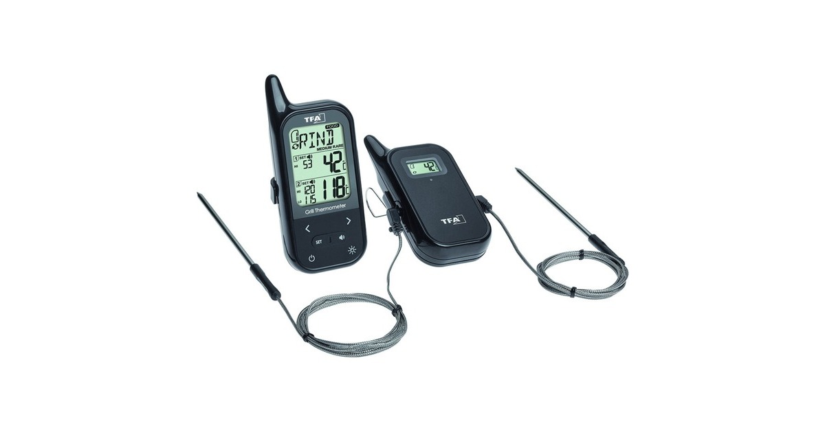 TFA Funk-Ofenthermometer Küchen-Chef Twin(schwarz)