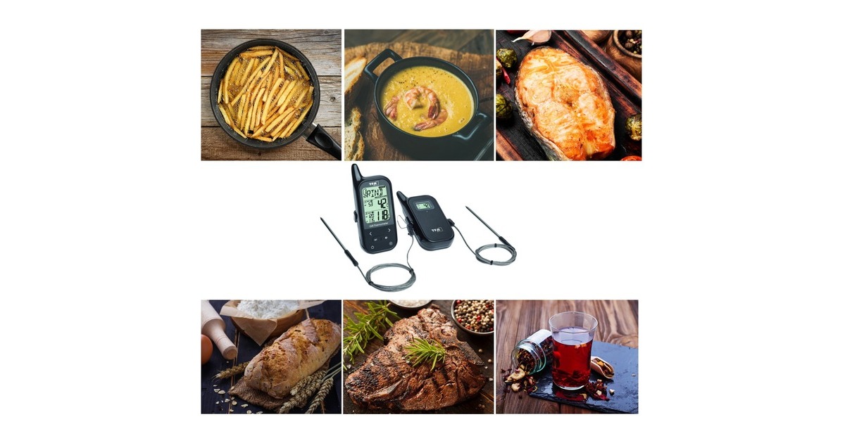 TFA Funk-Ofenthermometer Küchen-Chef Twin(schwarz)