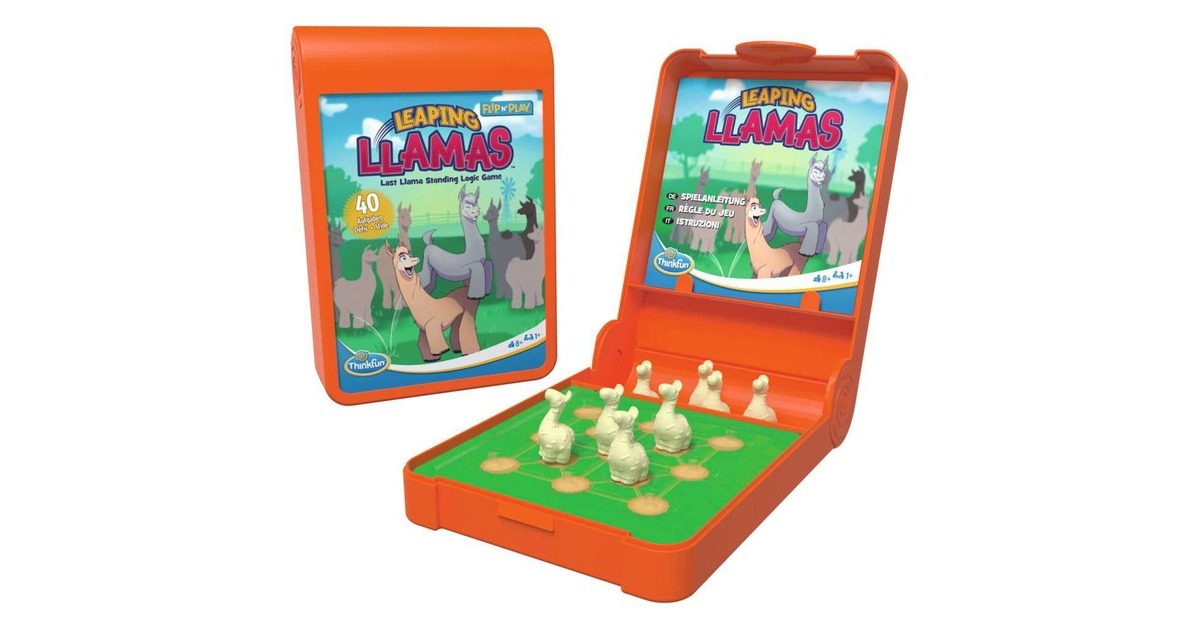 THINK FUN Flip n’ Play - Leaping Llamas, Brettspiel