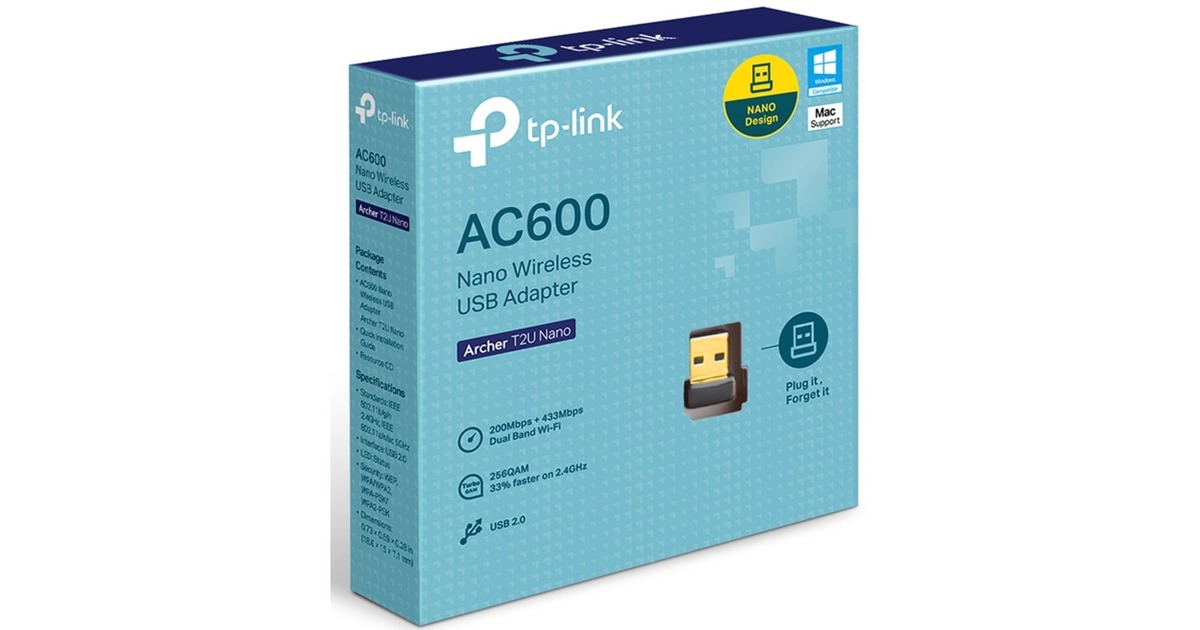 TP-Link Archer T2U Nano, WLAN-Adapter(schwarz)