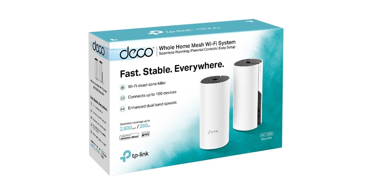 TP-Link DECO M4 2er Pack, Mesh Router(weiß)