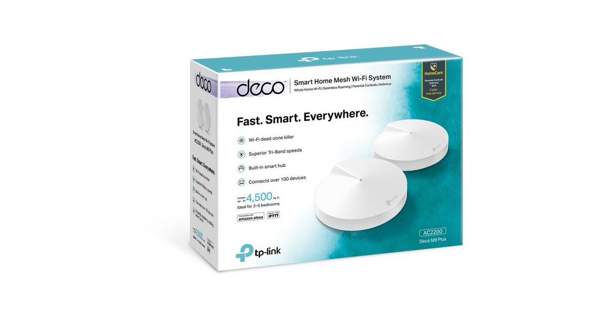 TP-Link Deco M9 Plus 2er Pack, Mesh Router(weiß)