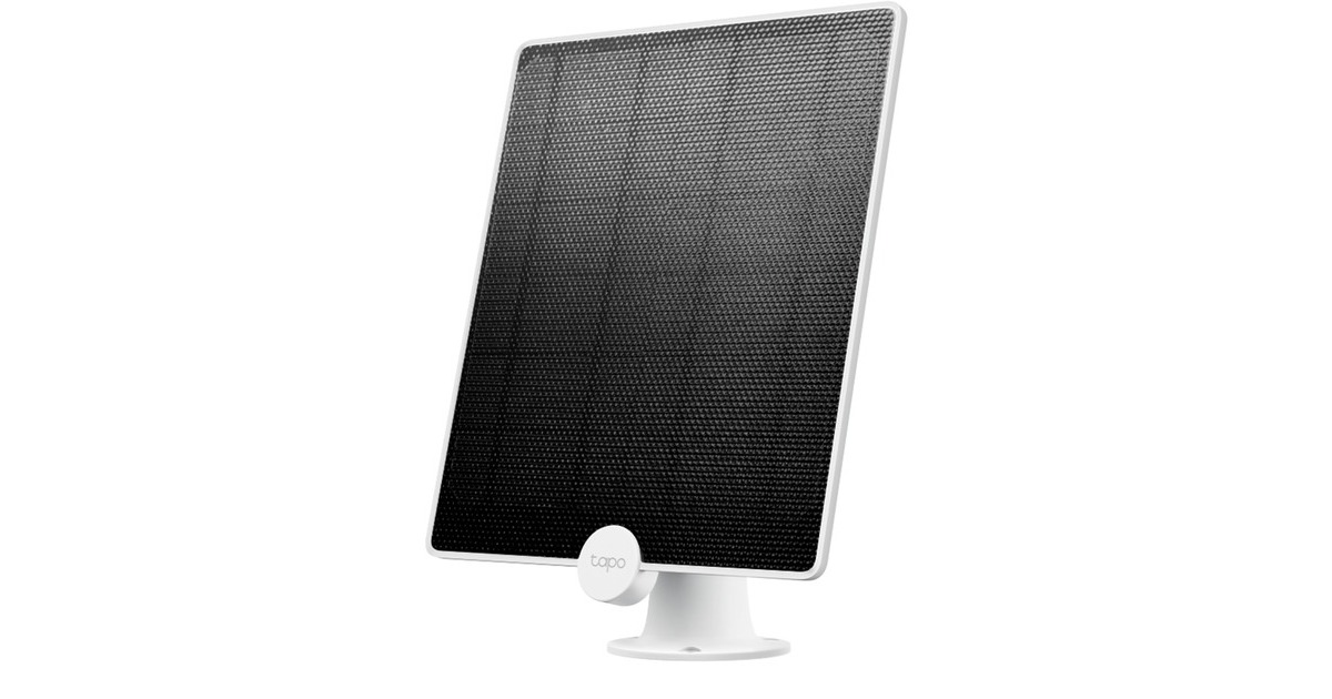 TP-Link Solarpanel Tapo A200, Ladeleistung 4,5 Watt(schwarz/weiß, für akkubetriebene Tapo-Kameras Tapo C425, Tapo C420, Tapo C400)