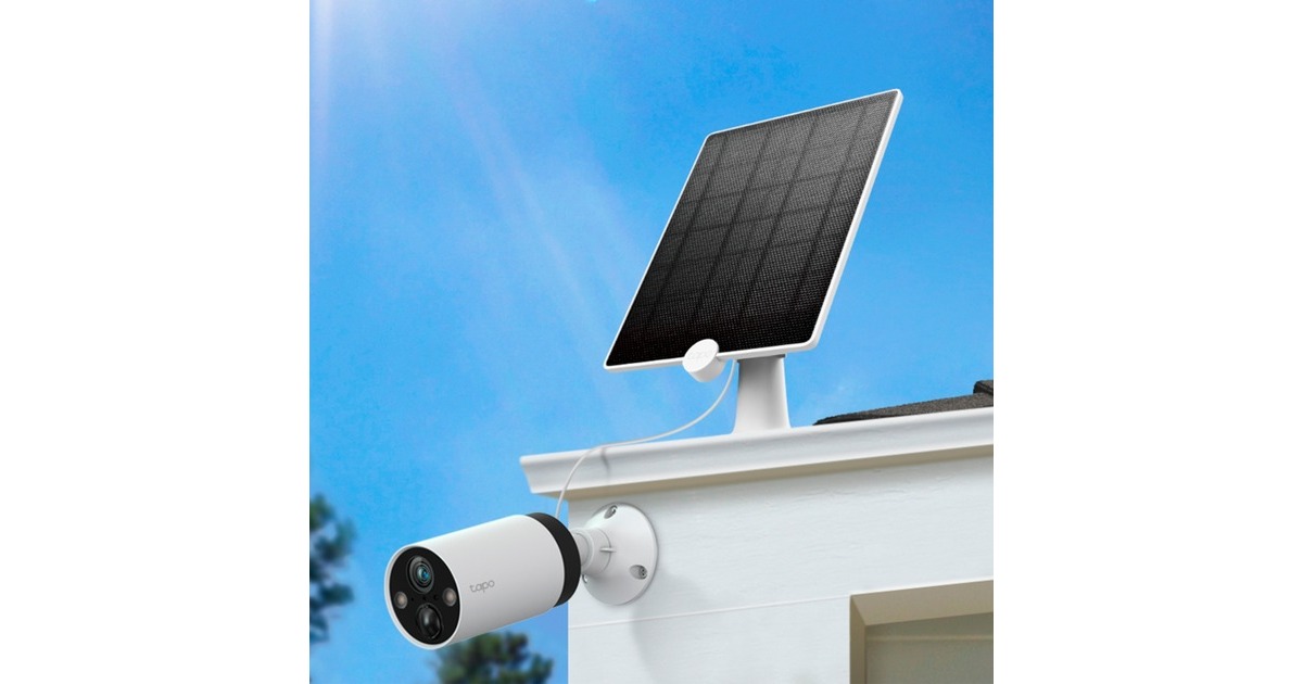TP-Link Solarpanel Tapo A200, Ladeleistung 4,5 Watt(schwarz/weiß, für akkubetriebene Tapo-Kameras Tapo C425, Tapo C420, Tapo C400)
