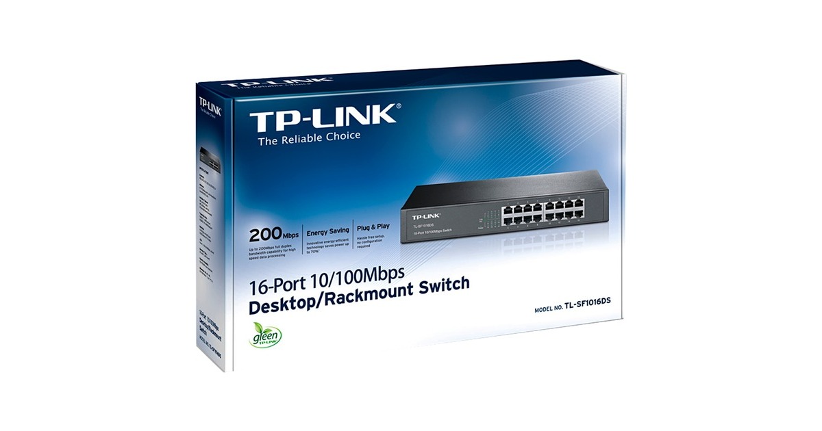 TP-Link TL-SF1016DS V3.0, Switch(schwarz)