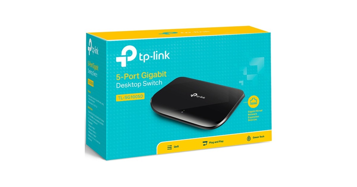 TP-Link TL-SG1005D V8.0, Switch(schwarz)