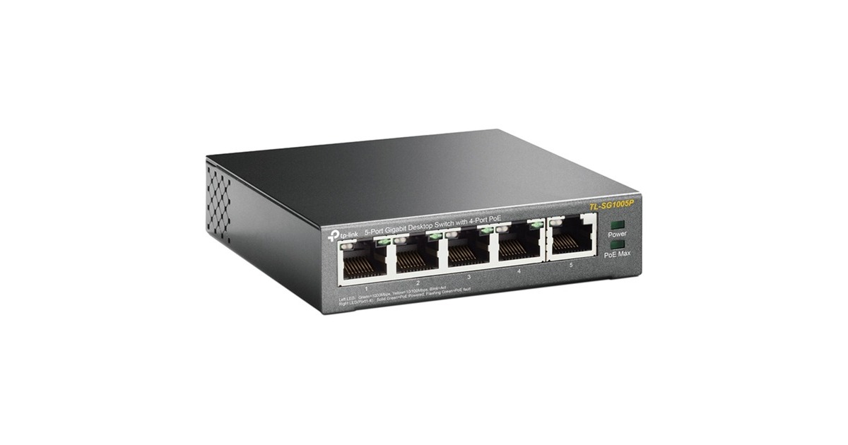 TP-Link TL-SG1005P, Switch(schwarz)