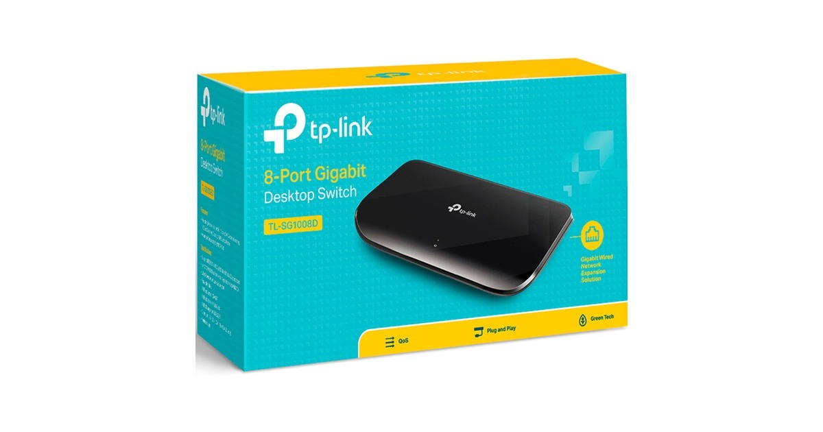 TP-Link TL-SG1008D V8.0, Switch(schwarz)