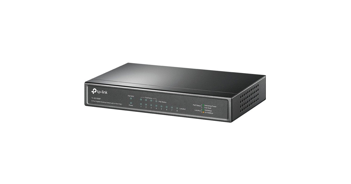 TP-Link TL-SG1008P, Switch(schwarz)