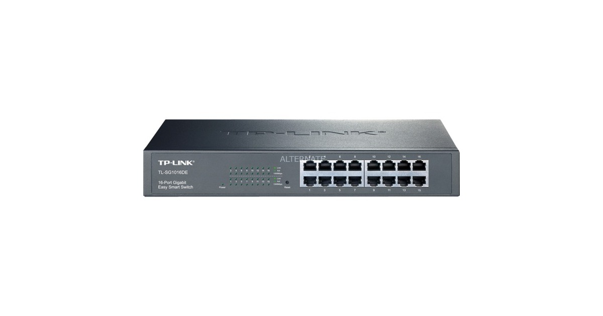 TP-Link TL-SG1016DE, Switch(schwarz, 1 HE)