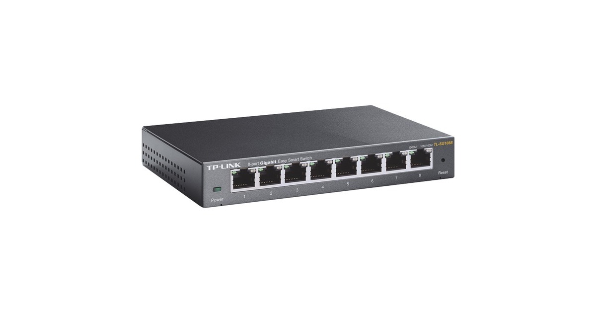 TP-Link TL-SG108E, Switch(schwarz)