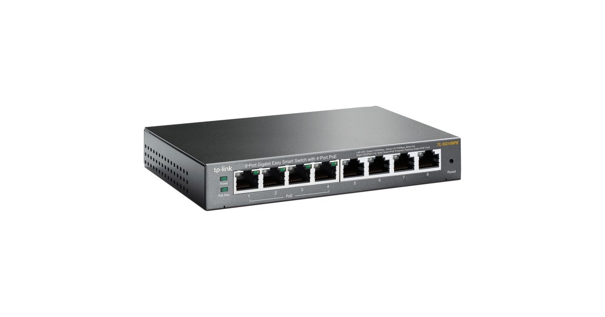 TP-Link TL-SG108PE, Switch(schwarz)
