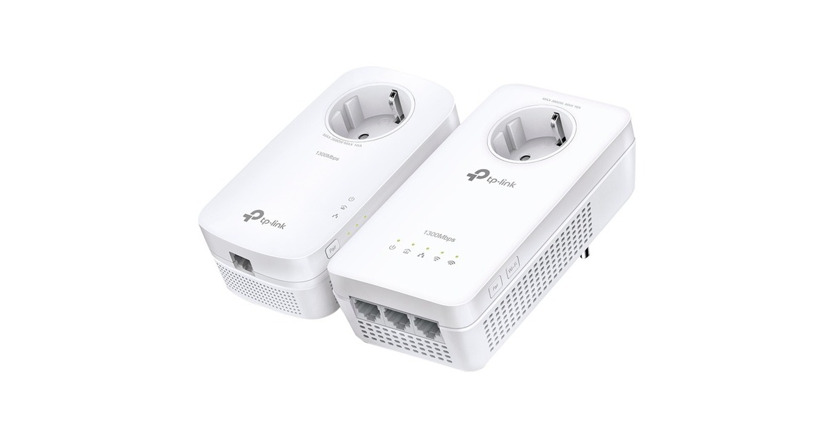 TP-Link TL-WPA1300P AV1300 Gigabit Passthrough Powerline ac Wi-Fi Kit