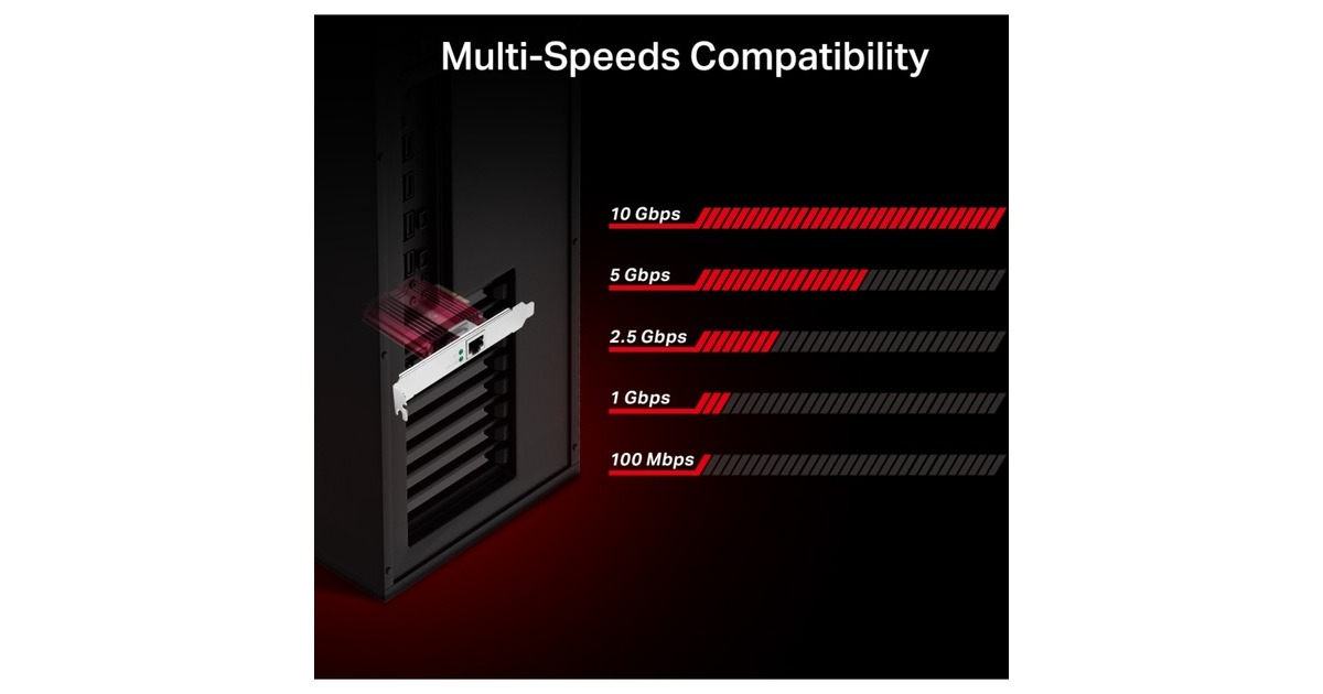 TP-Link TX401 10 Gigabit PCI Express, LAN-Adapter(rot)