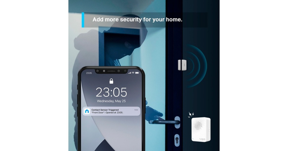 TP-Link Tapo T110 Smart Tür/Fenster Sensor, Öffnungsmelder(weiß)