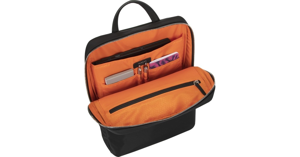 Targus Newport UltraSlim Laptopbk 15,6, Rucksack(schwarz/orange, bis 38,1cm (15