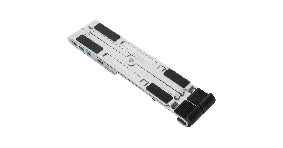 Targus Tragbarer Ständer mit integriertem USB-A-Hub(silber)