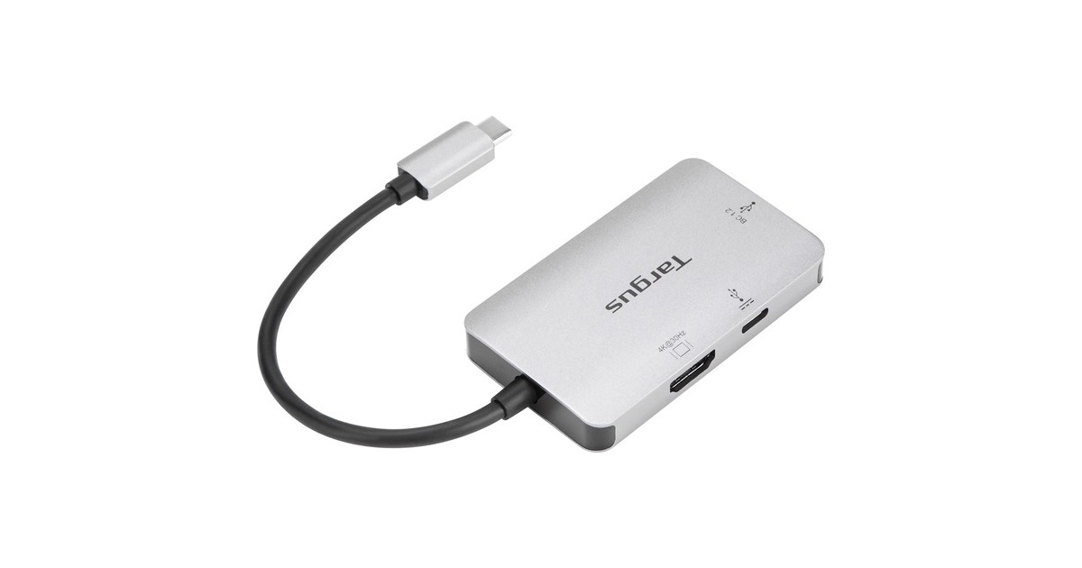 USB-A + USB-C Buchse + HDMI Buchse, USB-Hub(silber, PD, Laden mit bis zu 100 Watt)
