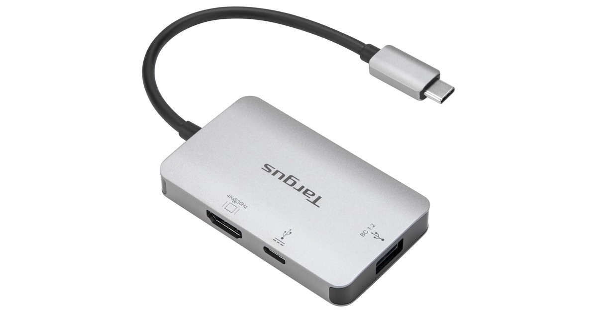 USB-A + USB-C Buchse + HDMI Buchse, USB-Hub(silber, PD, Laden mit bis zu 100 Watt)