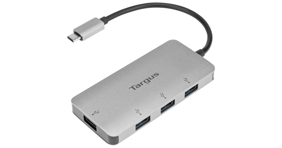 Targus USB-C-Hub an 4x USB-A, USB-Hub(silber)