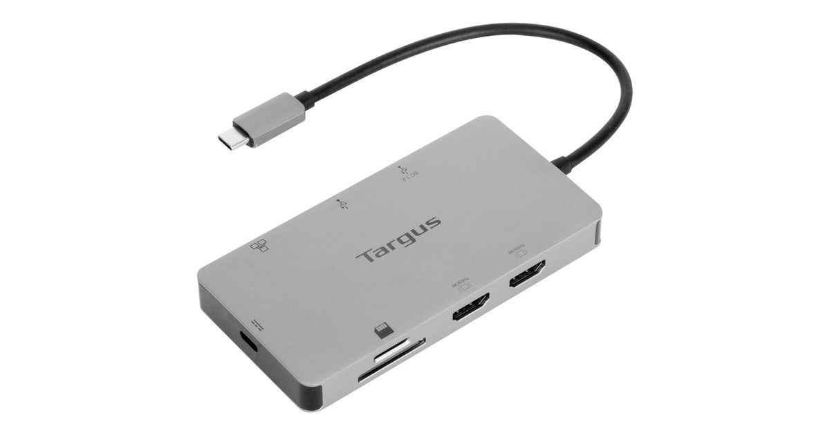 Targus Universal USB-C DV4K, Dockingstation(silber, 100 W, USB-C, HDMI, 4K)