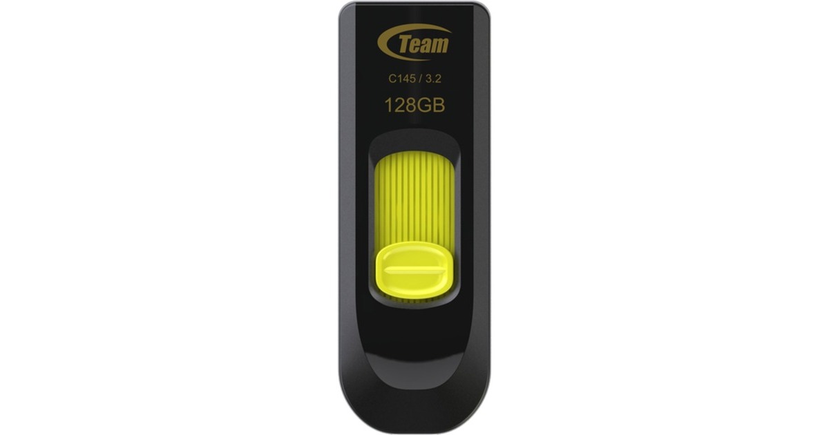 Team Group C145 128 GB, USB-Stick(schwarz/gelb, USB-A 3.2 Gen 1)