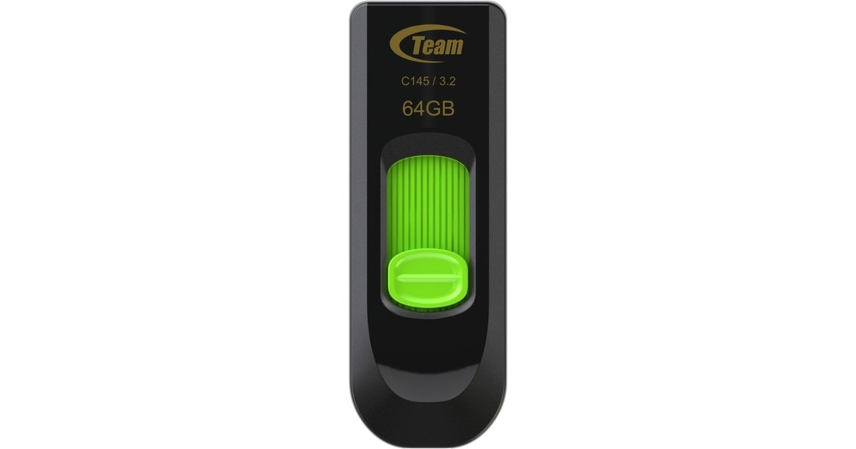 Team Group C145 64 GB, USB-Stick(schwarz/grün, USB-A 3.2 Gen 1)