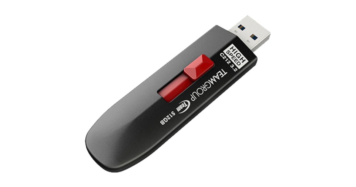 Team Group C212 256 GB, USB-Stick(schwarz/rot, USB-A 3.2 Gen 2)