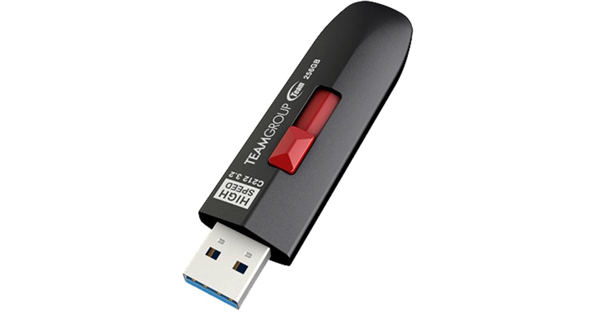Team Group C212 512 GB, USB-Stick(schwarz/rot, USB-A 3.2 Gen 2)