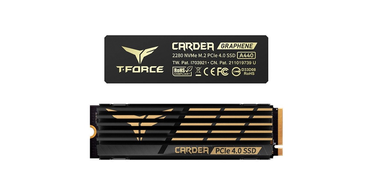 Team Group CARDEA A440 1 TB, SSD(schwarz/gold, PCIe 4.0 x4, NVMe 1.4, M.2 2280)