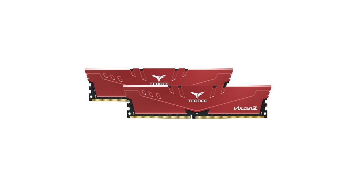 Team Group DIMM 16 GB DDR4-3200 (2x 8 GB) Dual-Kit, Arbeitsspeicher(rot, TLZRD416G3200HC16FDC01, VULCAN Z, INTEL XMP)