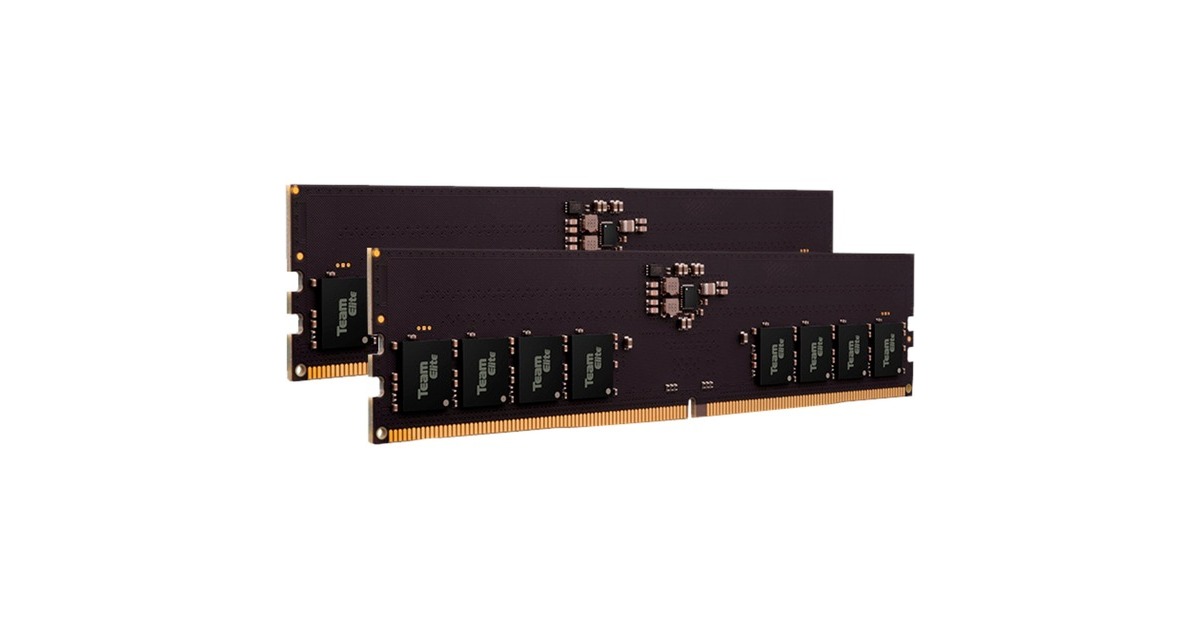 Team Group DIMM 16 GB DDR5-4800 (2x 8 GB) Dual-Kit, Arbeitsspeicher(schwarz, TED516G4800C40DC016, Elite, INTEL XMP)