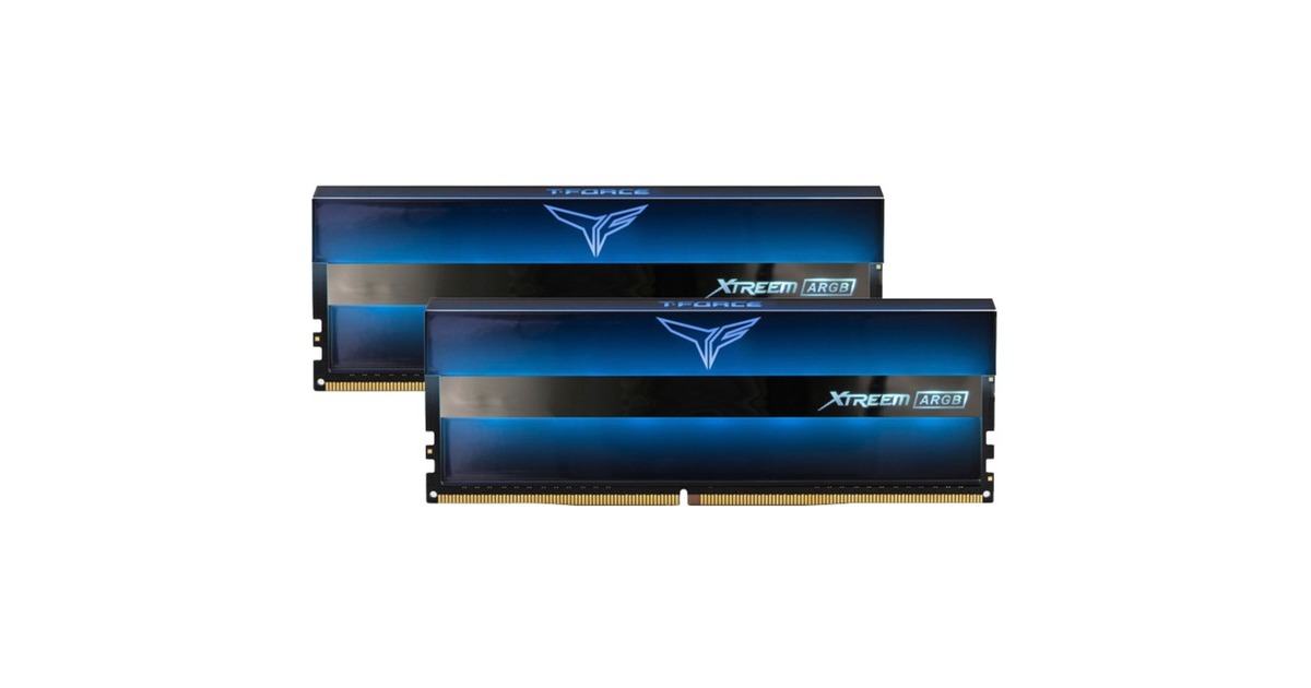 Team Group DIMM 32 GB DDR4-3200 (2x 16 GB) Dual-Kit, Arbeitsspeicher(schwarz, TF10D432G3200HC16CDC01, XTREEM ARGB, INTEL XMP)