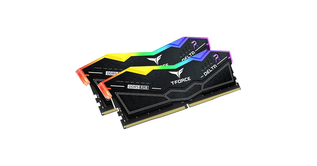 Team Group DIMM 32 GB DDR5-5200 (2x 16 GB) Dual-Kit, Arbeitsspeicher(schwarz, FF3D532G5200HC40CDC01, Delta RGB, INTEL XMP)