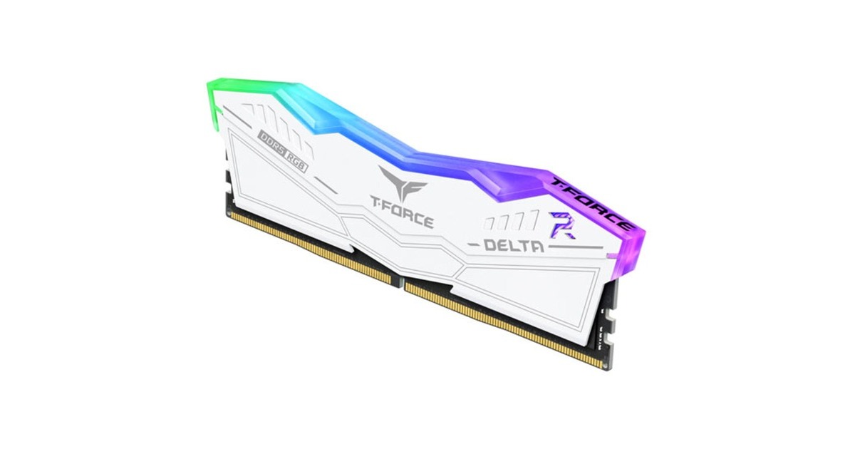 Team Group DIMM 32 GB DDR5-5200 (2x 16 GB) Dual-Kit, Arbeitsspeicher(weiß, FF4D532G5200HC40CDC01, Delta RGB, INTEL XMP)
