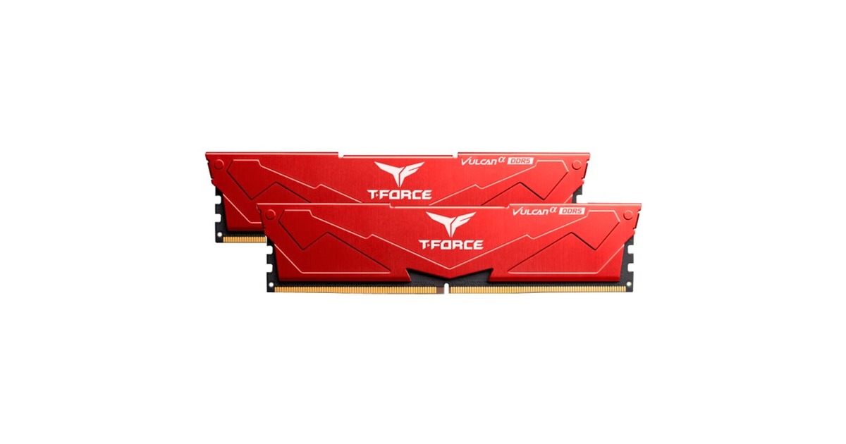 Team Group DIMM 32 GB DDR5-6000 (2x 16 GB) Dual-Kit, Arbeitsspeicher(rot, FLRD532G6000HC38ADC01, Vulcan, INTEL XMP)