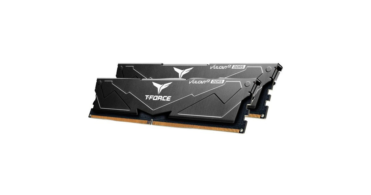 Team Group DIMM 32 GB DDR5-6000 (2x 16 GB) Dual-Kit, Arbeitsspeicher(schwarz, FLABD532G6000HC38ADC01, Vulcan Alpha, AMD EXPO)