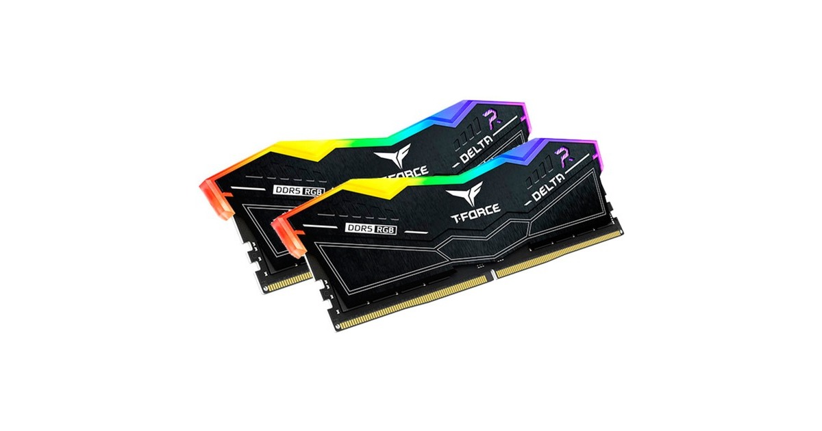 Team Group DIMM 32 GB DDR5-6200 (2x 16 GB) Dual-Kit, Arbeitsspeicher(schwarz, FF3D532G6200HC38ADC01, Delta RGB, INTEL XMP)